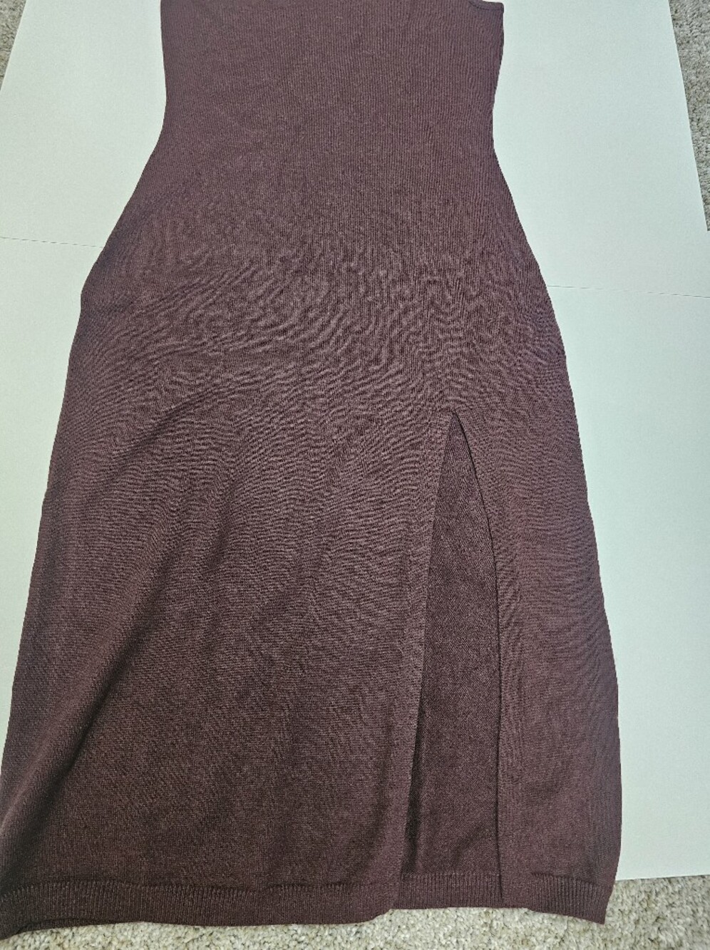 Cider Brown Midi Dress With Slit Size Medium